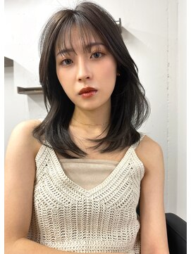 ブラン 広島本通(Blanc) 【Blanc】髪質改善＿＿韓国＿カーキベージュ＿ミディアム