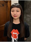 【大前】オン眉/短め前髪とaujuaトリートメントのサラ艶ロング