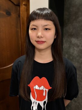 テテ ニコ(tete nico) 【大前】オン眉/短め前髪とaujuaトリートメントのサラ艶ロング