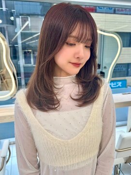 エジョン 八幡山店(Aejon) レイヤーロング/ヘルシースタイル/韓国ヘア/ベビーピンク/調布