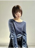 ぱつっとボブ 顔周りレイヤー