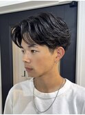 三重桑名ニュアンスパーマフェザーパーマ緩めセンターパートヘア