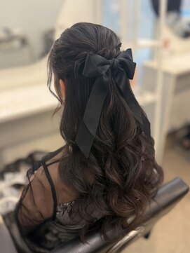 ゆるふわハーフアップ