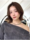 オリーブグレー/韓国風巻き/レイヤーカット/マロンベージュ/原宿