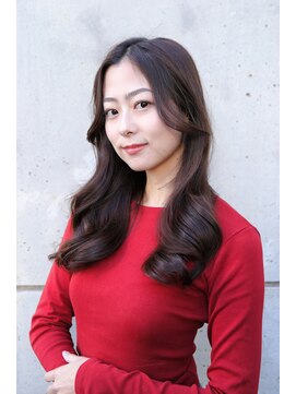 ロングレイヤー/韓国レイヤー/ヘーゼルブラウン/レイヤーカット