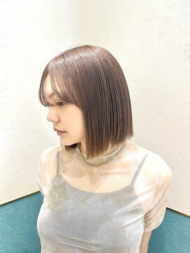 ロンド レグリーズ 立川(Lond leglise) ミニボブレイヤー/レイヤーカット/グレーブラウン/顔周り/立川