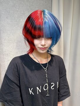 リラス 博多(rilas) デザインカラー　派手髪　ボーダーカラー