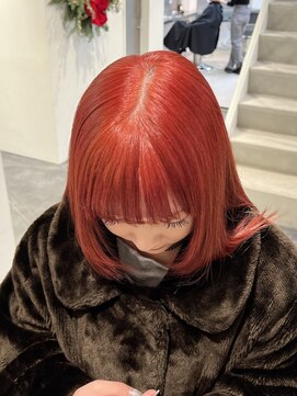 ラック 表参道(LUCK) リタッチブリーチ/赤髪/ブリーチ/レイヤーカット