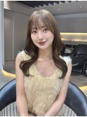 韓国レイヤーカット/くびれ巻き/前髪顔周り/セミディ[門前仲町]