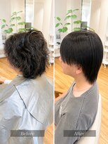 アスフィーダ(A'sfida)&nbsp;ナチュラルストレートマッシュウルフ