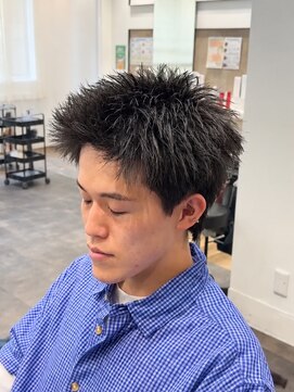 ルースト 南堀江店(ROOST) MEN'S/リバースセンターパート/ニュアンスパーマ/南堀江