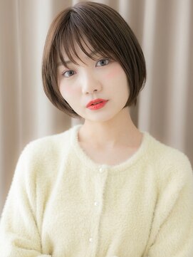 カバーヘアアンドスパ ブリス 浦和(COVER HAIR&SPA bliss) ミルクベージュブリーチなしナチュラルショートマッシュ30代W