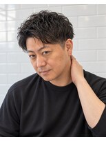 ゼロスバーバー(0's BARBER SHOP)&nbsp;ツイストスパイラルパーマツイスパ縦落ちメンズパーマ束感