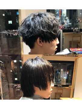 ネイビー(NAVY) NAVY恭平☆縮毛矯正毛にハーフスパイラルパーマ☆