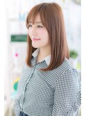大人かわいい♪愛されカラーの王道ストレートb