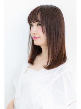 カバーヘア ブリス 戸田公園西口店(COVER HAIR bliss) 前下がりナチュラルストレート小顔ミディY戸田公園20代30代40代