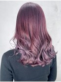 ラベンダーロング_ホワイトアッシュエアリーくびれヘアba320472