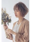 前髪/マチルダボブ/ピンクベージュ/インナーグレージュ/吉祥寺