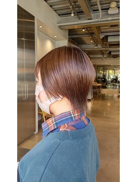 オーガニック リブ 川越(organic+live) 20代30代大人可愛いベージュくびれボブ耳掛け透明感