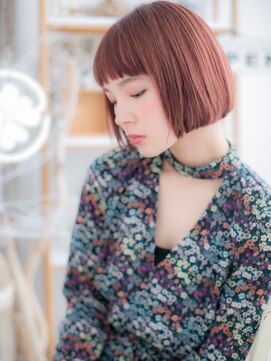 モッズヘア 越谷(mod's hair) 外国人風チェリーピンク小顔オン眉ミニボブc5越谷10代20代30代