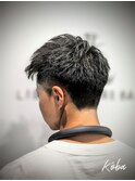 刈り上げアップバング　ソフトジェット