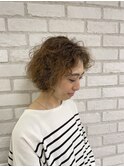 無造作ふわくしゃパーマ×ショートボブ