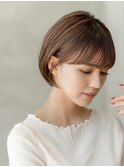 レイヤーボブくびれ似合わせカットイメチェンフルバンク小顔