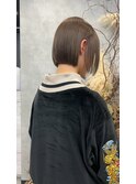 ベージュカラー ミニボブ
