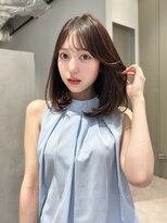 ミンクスオーバー(MINX OVER)&nbsp;前髪/こなれミディ/イメチェンヘアスタイル/ウェーブパーマ