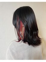 ヘアーサロン ラシア(hair salon Lasia)&nbsp;赤系インナーカラー[ブリーチカラー/イヤリングカラー]