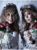 ハロウィン特殊メイク☆推し活推しカラーヘアセットヘアメイク
