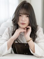 ヘアーメイクパウダー 天王寺寺田町店(Hair make powder) 小顔前髪ワンカールレイヤーカット黒髪ネビージュボブウルフ 