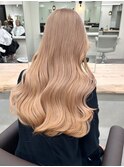 11357艶髪マロンベージュ韓国風巻きミルクティーベージュロング