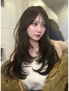 ロンドガーネット 池袋(Lond garnet) イメチェン外ハネボブ美髪ワイドバングミディアム縮毛矯正韓国