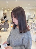プツッと可愛い切りっぱなし×ラベンダーブラウン♪