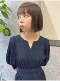 切りっぱなしボブ×シアーグレージュ