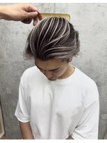 ヌエン 渋谷(NU/EN)&nbsp;ブリーチダブルカラーで作るハイライトのメンズバレイヤージュ！