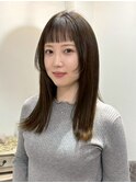 ナチュラルロングwith透けバング