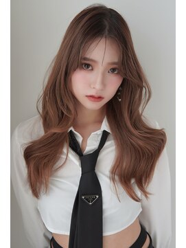 アンジェリカラボ 梅田店(ANGELICA LABO) 韓国風くびれレイヤーカット×グレージュ×透明感ブラウン川又