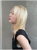 福岡で叶う/オリーブグレー/小顔に見えるヘア/ココアベージュ