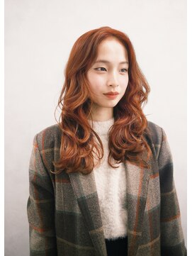 ブリーチ無しのダブルカラーで作るオレンジブラウン