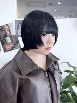 アロハナ 津店(ALOHANA) ブルーブラック/ショート/ウルフ/ブリーチあり/ウルフカット