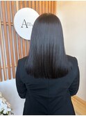 髪質改善カラーで艶髪続く