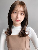 リヤン 表参道(lyann) 小顔カット大人可愛いレイヤーカットうるツヤピンクベージュ