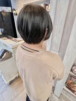 キャアリー(Caary) 福山美容室caary丸みショートボブ骨格補正髪質改善透明感40代