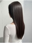 髪質改善ストレートロング_透明感ダークカラー