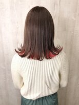 ラッズプラスエイチ(Lads+h)&nbsp;インナーカラー　レッド