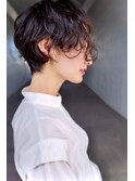 大人可愛い20代30代40代小顔前下がりくびれハンサムショートb