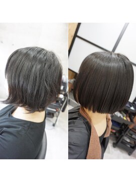 ヘアテリア リュウ 大塚(hair teria ryu) 面を整えてツヤ髪・表面髪質改善ストレート/ミニボブ