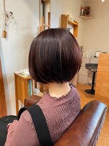 サロンドオクシー(Salon de OXY)&nbsp;ピンクブラウンショートボブ